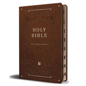 KJV Holy Bible, Giant Print Thinline Large Format, Brown Premium Imitation Leath